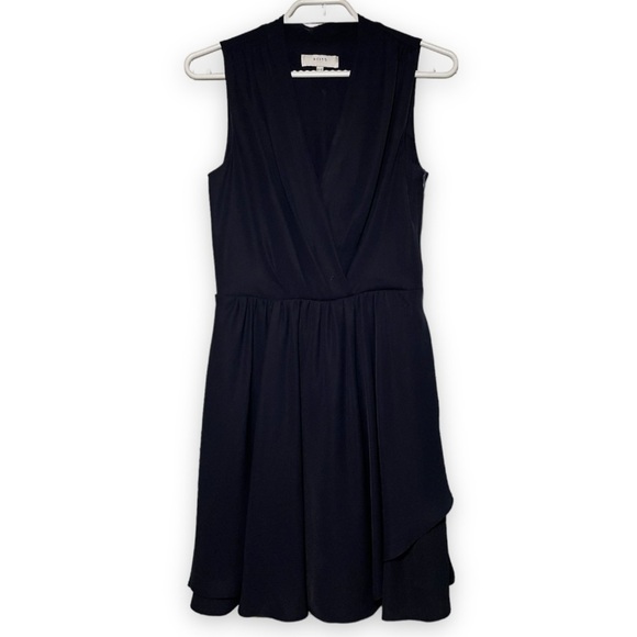 REISS Electra Night Navy Wrap-front Dress size 4 - Picture 5 of 11